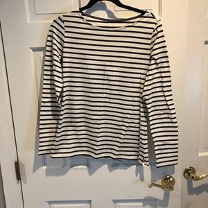 Boden black and white Breton long sleeve top
